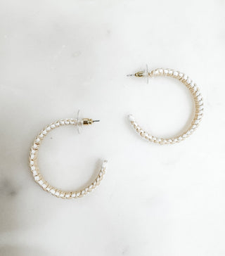 Call Me Back Raffia Wrap Hoop Earrings - Bray and Em Boutique