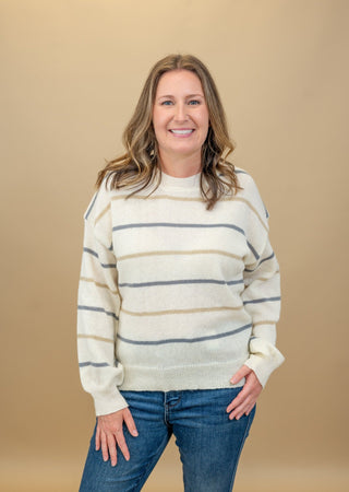 Calm Evening Stripe Sweater - Bray and Em Boutique