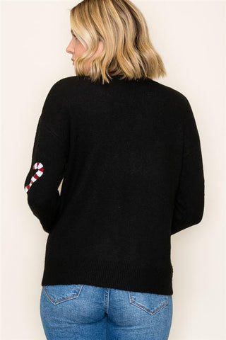 Candy Cane Lane Sequin Sweater - Bray and Em Boutique
