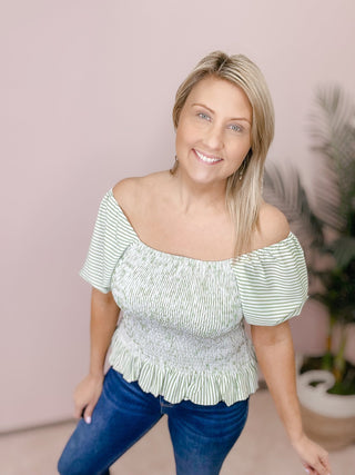 Can't Say Goodbye Peplum Top - Bray and Em Boutique