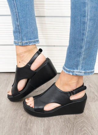 Carley Wedge - Black All - Bray and Em Boutique