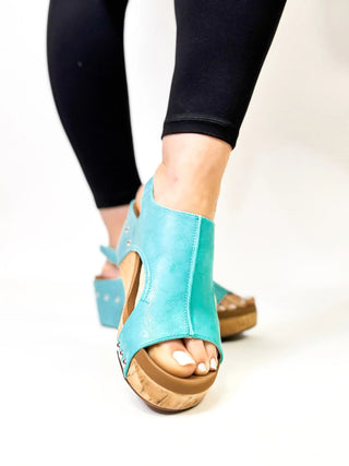 Carley Wedge - Teal - Bray and Em Boutique