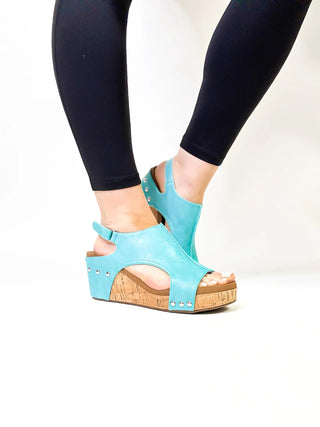 Carley Wedge - Teal - Bray and Em Boutique
