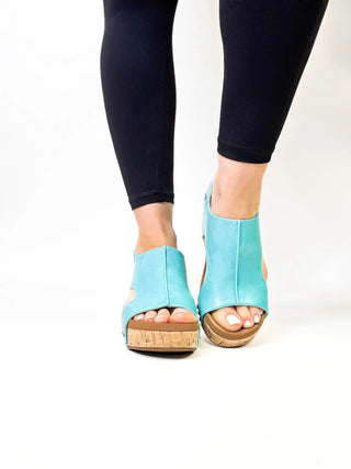 Carley Wedge - Teal - Bray and Em Boutique