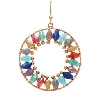 Carnival Sparkle Hoop Earrings - Bray and Em Boutique