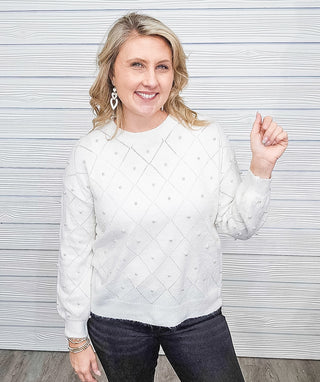 Casual Class Knit Pearl Sweater - Bray and Em Boutique