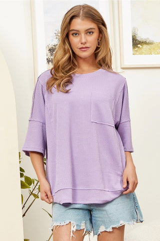 Casual Vibe Textured Top - Bray and Em Boutique