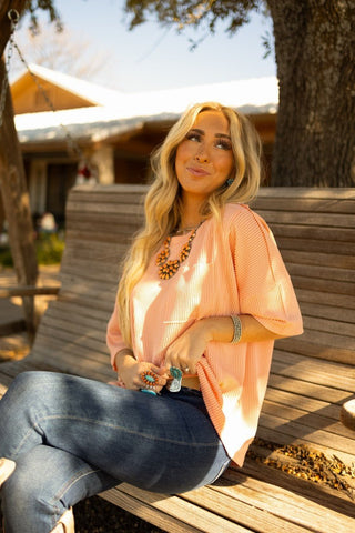 Casual Vibe Textured Top - Bray and Em Boutique