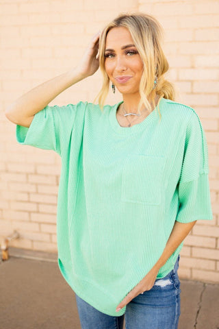 Casual Vibe Textured Top - Bray and Em Boutique