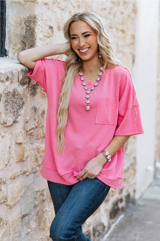 Casual Vibe Textured Top - Bray and Em Boutique