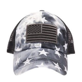 CC Beanie Tie Dye Stars Flag Cap - Bray and Em Boutique