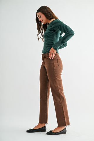 MICA DENIM: Everyday Tummy-Tuck Straight Jeans