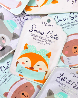 Christmas Holiday Gift Tags Facial Masks Bundle 9 Pack