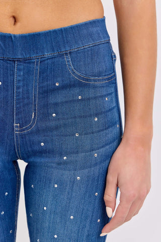 Cello MR Crystal Crush Flare Jeggings - Bray and Em Boutique