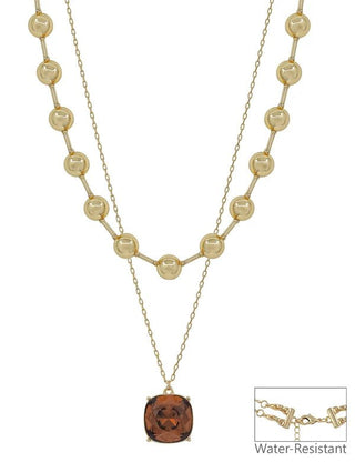 Center of Attention Gem Necklace - Bray and Em Boutique