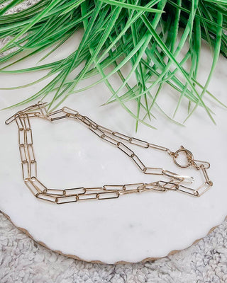 Chain Link Love Necklace - Bray and Em Boutique