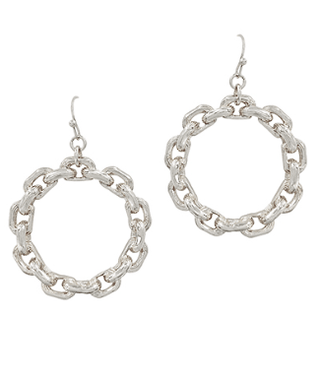 Chain Linked Together Hoop Earrings - Bray and Em Boutique