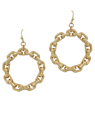 Chain Linked Together Hoop Earrings - Bray and Em Boutique