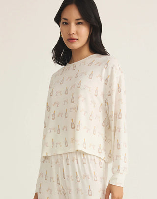 Z Supply Champagne Romance Lounge Top