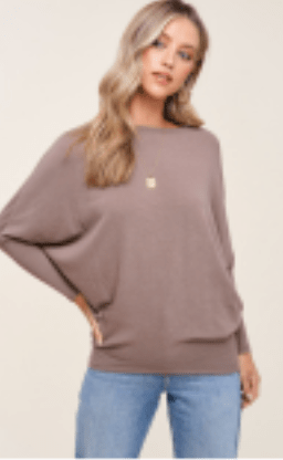 Charlotte Avery: Effortlessly Yours Dolman Top - Bray and Em Boutique