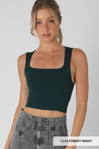 Clean Line Square Neck Top - Bray and Em Boutique