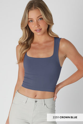 Clean Line Square Neck Top - Bray and Em Boutique
