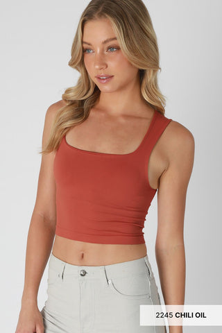 Clean Line Square Neck Top - Bray and Em Boutique