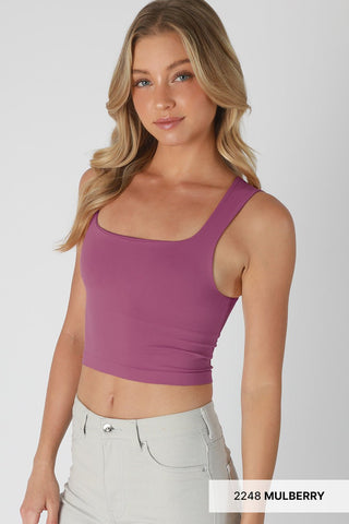 Clean Line Square Neck Top - Bray and Em Boutique