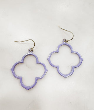 Clover Shaped Metal Earrings - Bray and Em Boutique