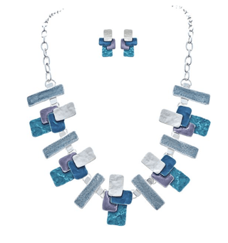 Coastal Breeze Geometric Necklace Set - Bray and Em Boutique
