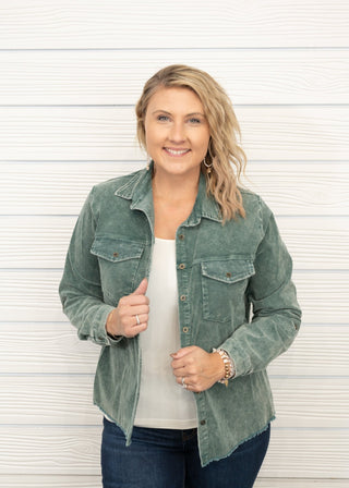 Colbie Button Up Collared Top - Bray and Em Boutique