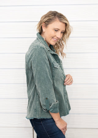Colbie Button Up Collared Top - Bray and Em Boutique