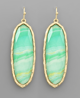 Color Epoxy Oval Earrings - Bray and Em Boutique