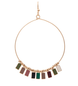 Color Pop Charm Hoop Earrings - Bray and Em Boutique