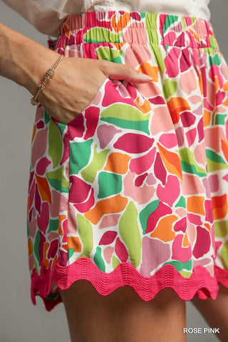 Colorful Collection Abstract Shorts - Bray and Em Boutique