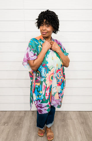 Colorful Finesse Kimono - Bray and Em Boutique