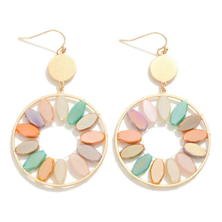 Colorful Medallion Drop Earrings - Bray and Em Boutique