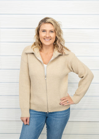 Comfy Ideal Zip Up Sweater - Bray and Em Boutique