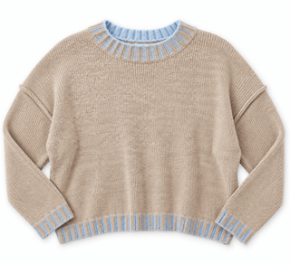 Contrast Stitch Cozy Sweater - Bray and Em Boutique