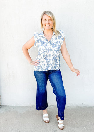 Cool Blooms Floral Blouse - Bray and Em Boutique