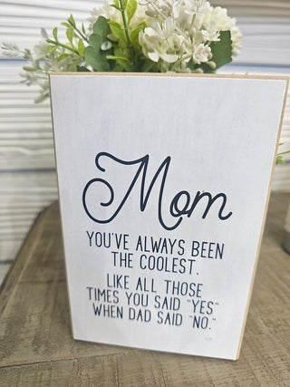 "Coolest Mom" Block - Bray and Em Boutique