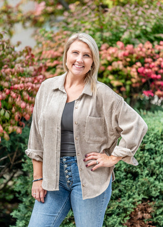 Corduroy One Pocket Shacket - Bray and Em Boutique