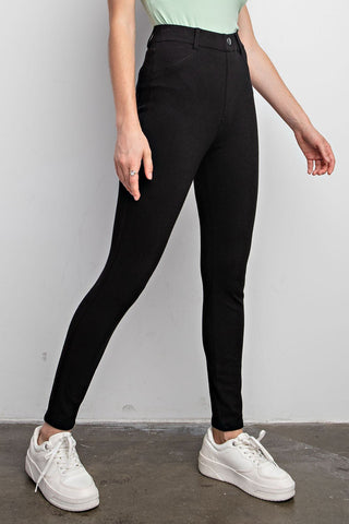 Cotton Stretch Twill Pants - Bray and Em Boutique