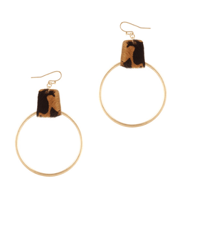 Cow Hide Earrings - Bray and Em Boutique