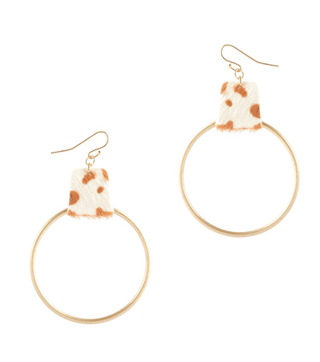 Cow Hide Earrings - Bray and Em Boutique