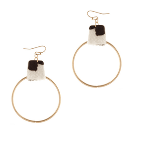 Cow Hide Earrings - Bray and Em Boutique