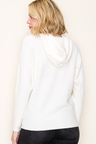 Cozy On Up Waffle Hooded Pullover Top - Bray and Em Boutique