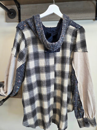 Cozy Plaid Escape Hoodie - Bray and Em Boutique