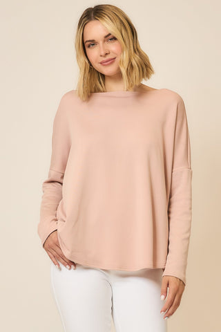 Cozy Willow Boatneck Sweatshirt - Bray and Em Boutique