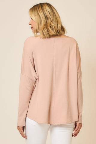 Cozy Willow Boatneck Sweatshirt - Bray and Em Boutique